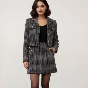 Lost and Wander small pit to pit 13.5 Tweed Skirt & Jacket Set Multicolor Casual